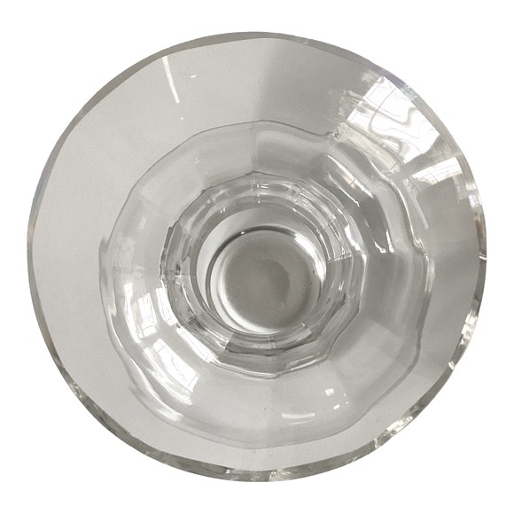 Devon By Wedgwood Hand Blown Clear Crystal Optical Floral Art Vase Vintage EUC - Picture 5 of 16